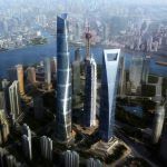 muchos kilómetros de rascacielos