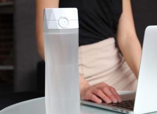 Botella inteligente HidrateMe le indica cuándo es necesario hidratarse botella inteligente