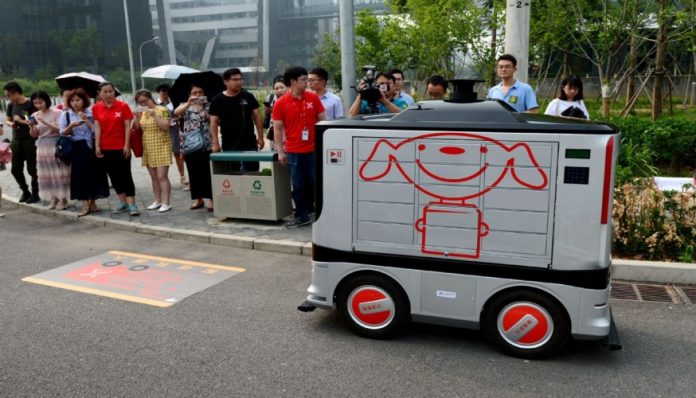 Los robots delivery ya funcionan en las calles de Beijing