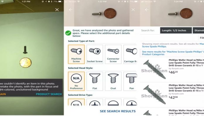 Amazon Part Finder facilita la búsqueda de tornillos con la cámara iPhone
