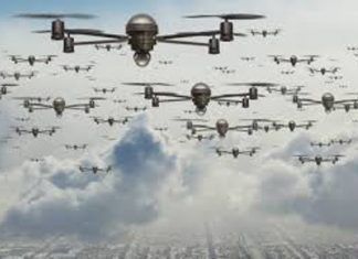 Enjambres de robots voladores