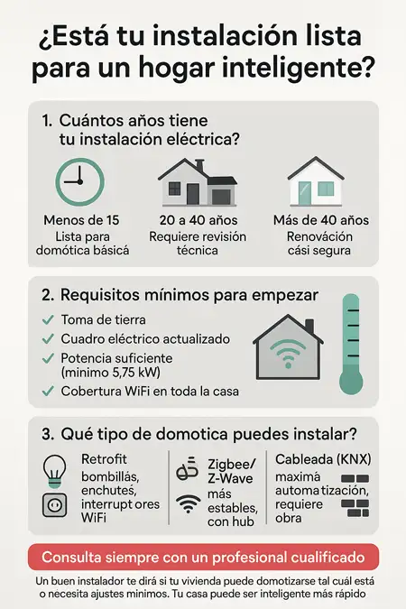 está tu instalación lista para un hogar inteligente infografía