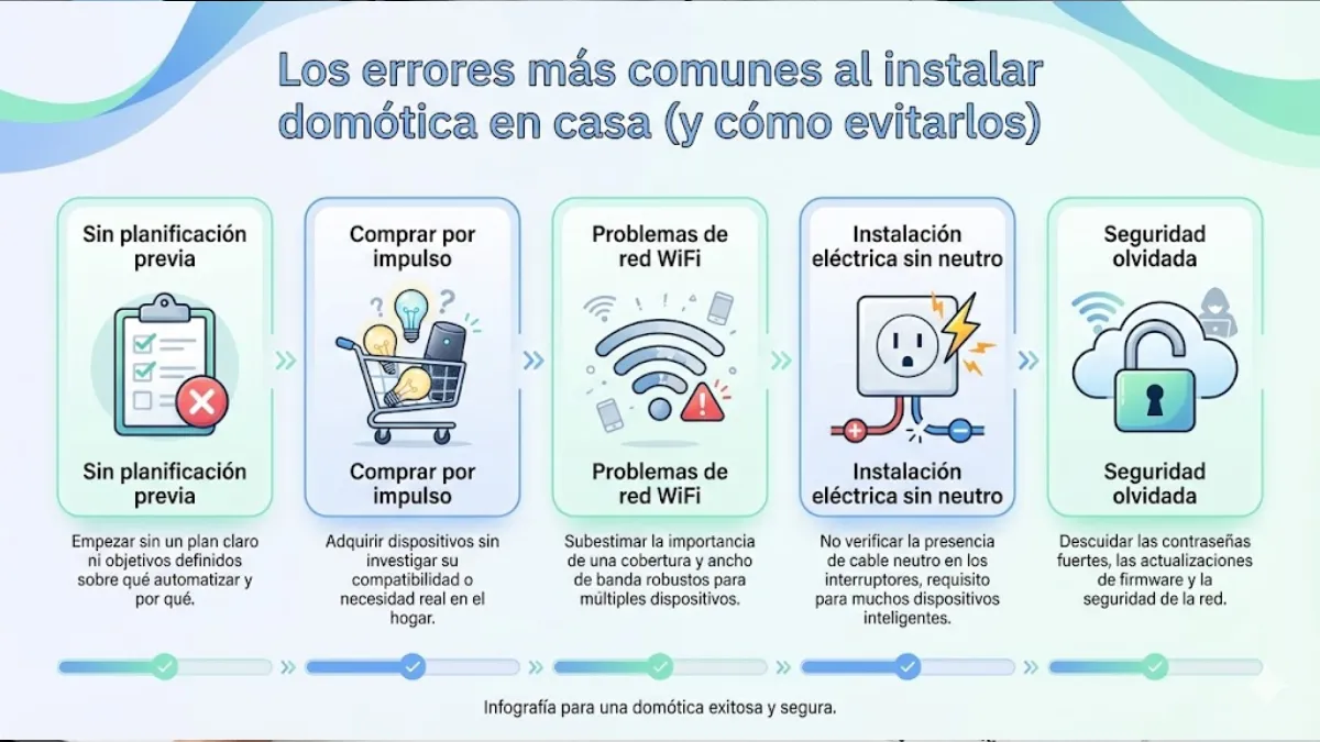 Errores frecuentes al instalar domótica en casa (y cómo evitarlos)
