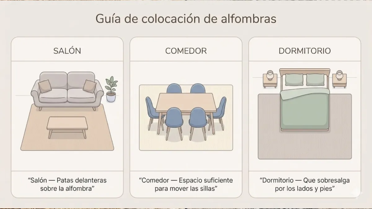 guía de colocación de alfombras